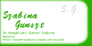 szabina gunszt business card